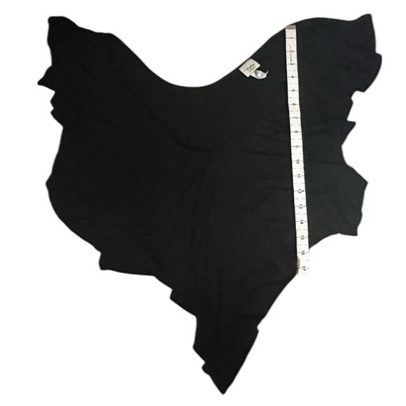 Y2K Toto Collection Black Crop Top Womens 3X Plus Size Cropped Asymmetrical - Picture 6 of 7